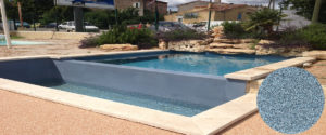 cristalline piscine blue lagoon avec revêtement AQUABRIGHT